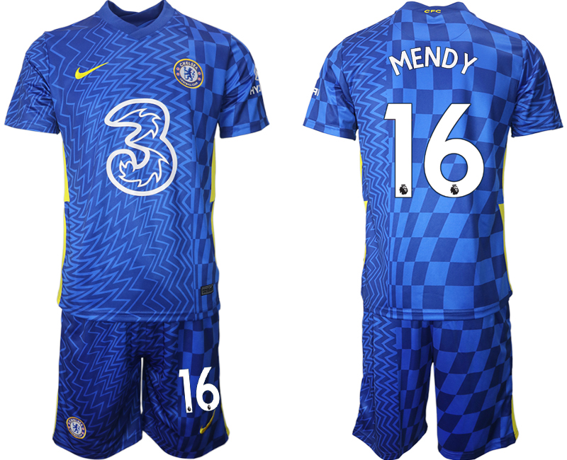 Men 2021-2022 Club Chelsea FC home blue #16 Nike Soccer Jerseys->chelsea jersey->Soccer Club Jersey